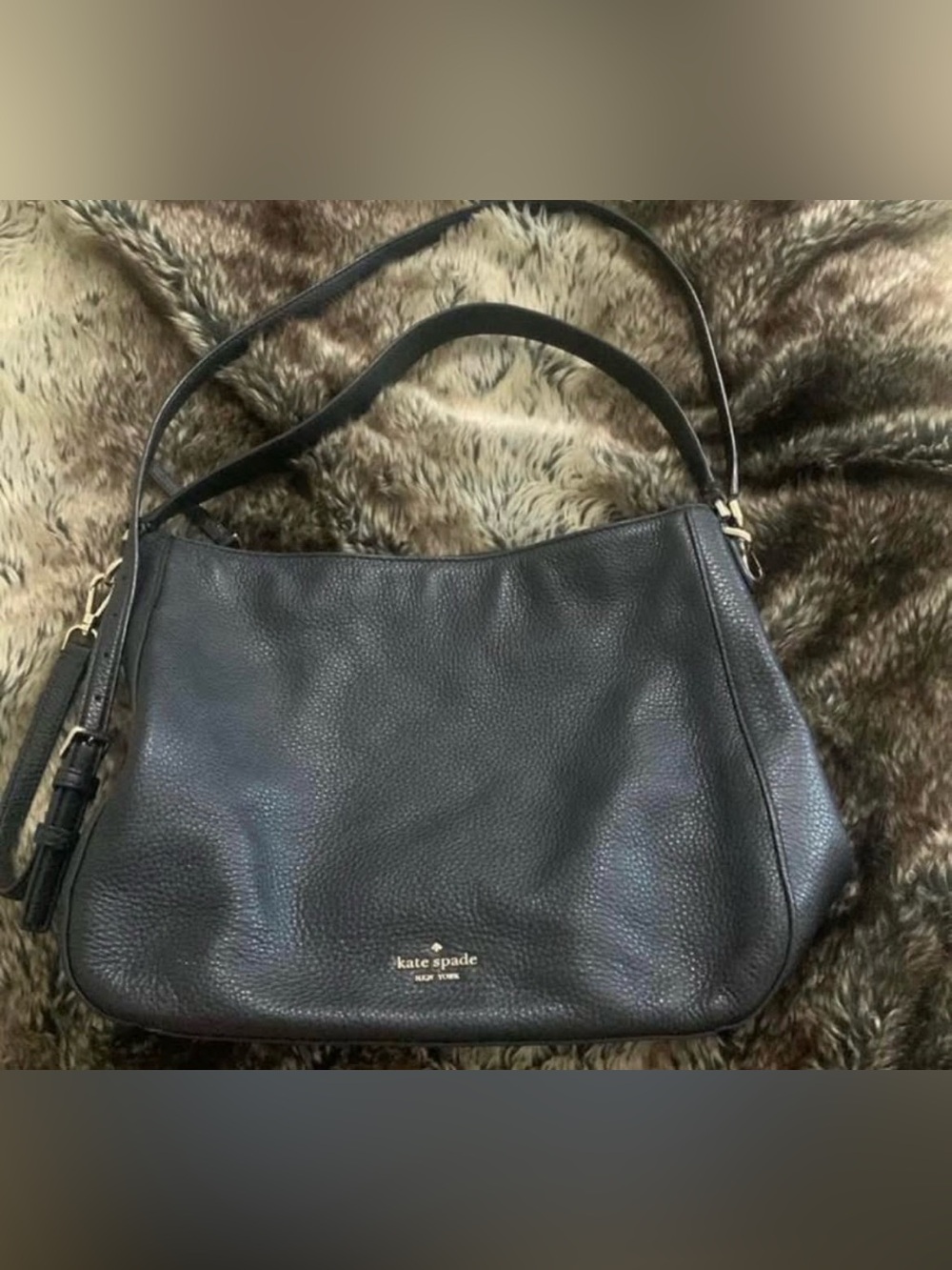 Kate Spade Black Pebbled Leather Crossbody